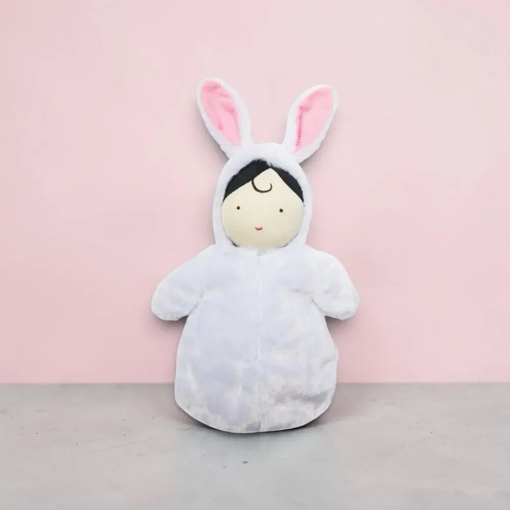 Orange Stripes Manhattan Toy Baby Bunny Doll Lovey Plush Rabbit Snuggle Sack